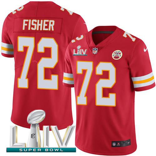 Kansas City Chiefs Nike #72 Eric Fisher Red Super Bowl LIV 2020 Team Color Youth Stitched NFL Vapor Untouchable Limited Jersey->youth nfl jersey->Youth Jersey
